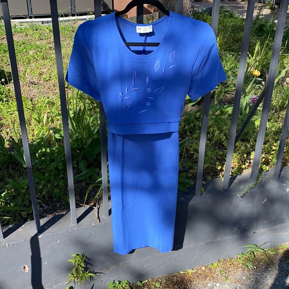 Vintage Cornflower Blue dress - Picture 6 of 7